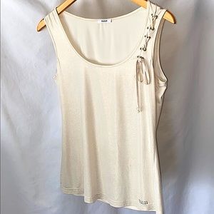 Tuzzi Gold Sleeveless tank 07182
